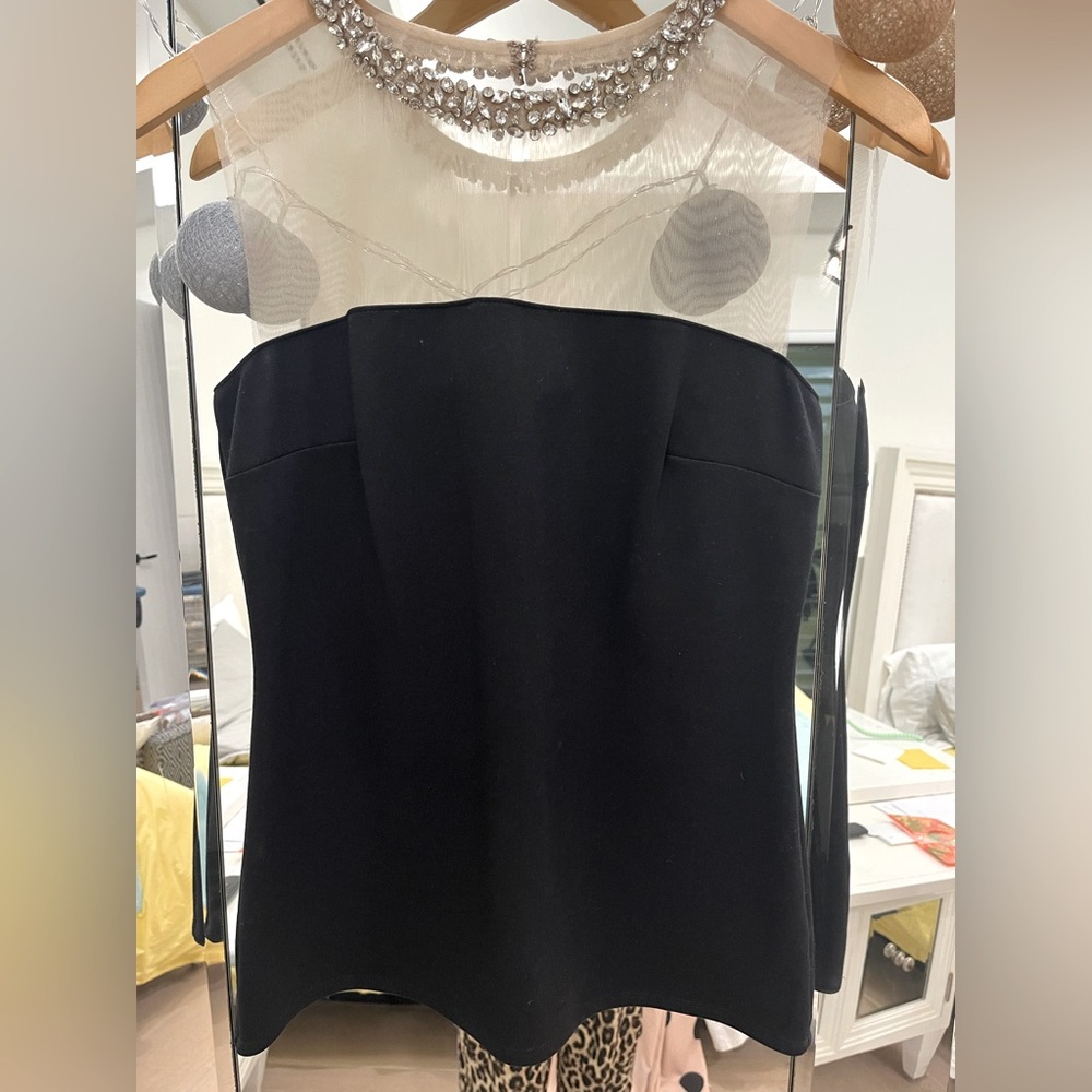 BAILEY 44 Rhinstone Collar Top